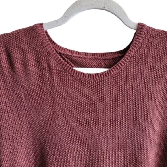 Lululemon Smokey Red Cashlu Crossover Back Sweater Size 8 - Picture 5 of 9